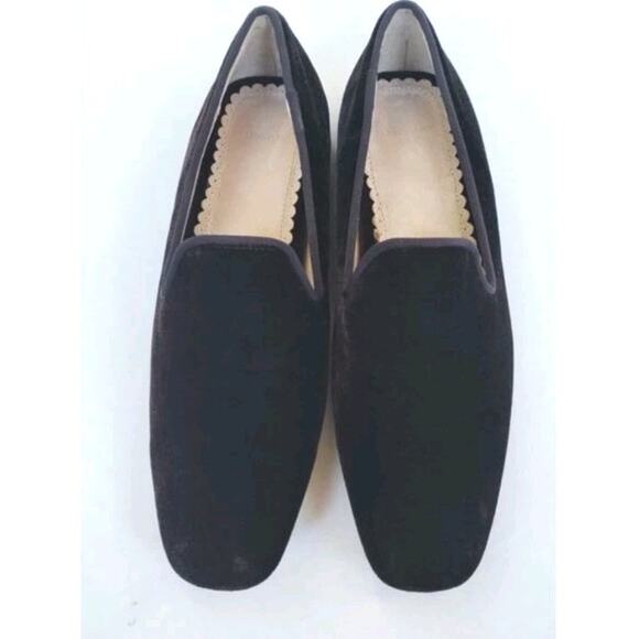 Lands End NEW Women's Dark Chocolate Brown Velvet Loafers Driving Shoes 6B - Picture 11 of 12